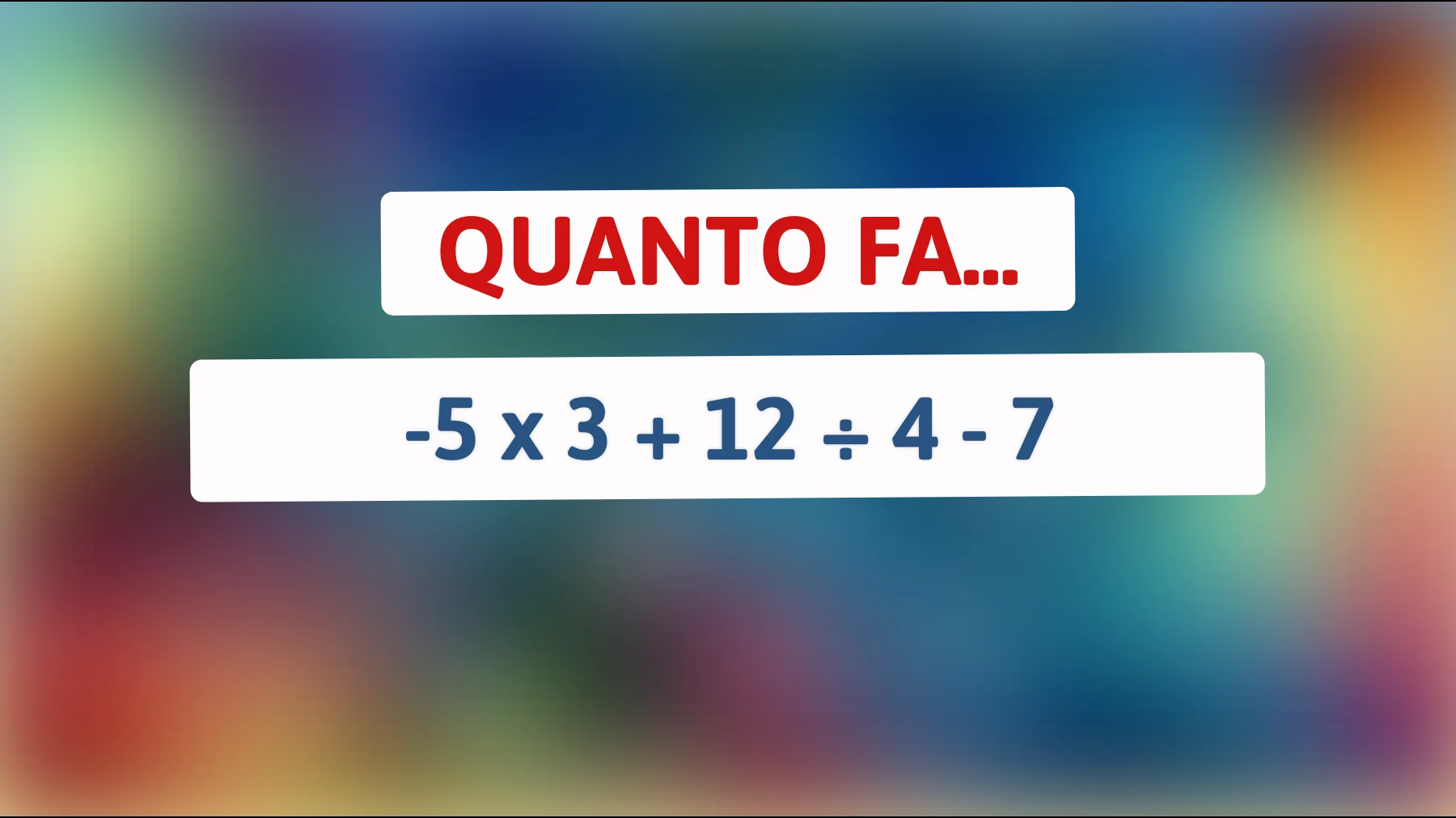 "Sfida il tuo cervello: Riuscirai a risolvere questo indovinello matematico che sta spaventando tutti?""