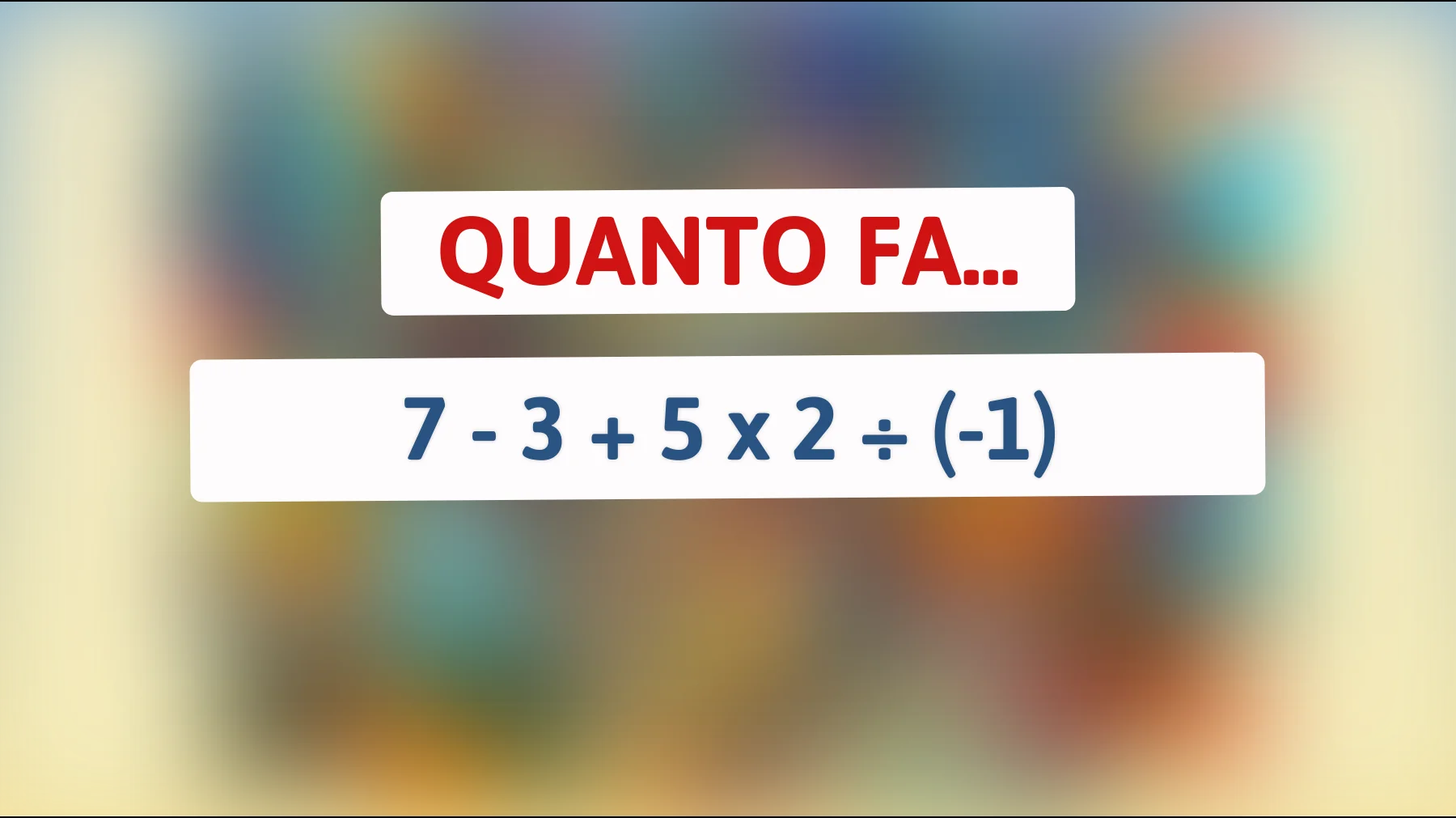 Scopri l'errore nascosto: solo il 5% delle persone risolve questo indovinello matematico!"