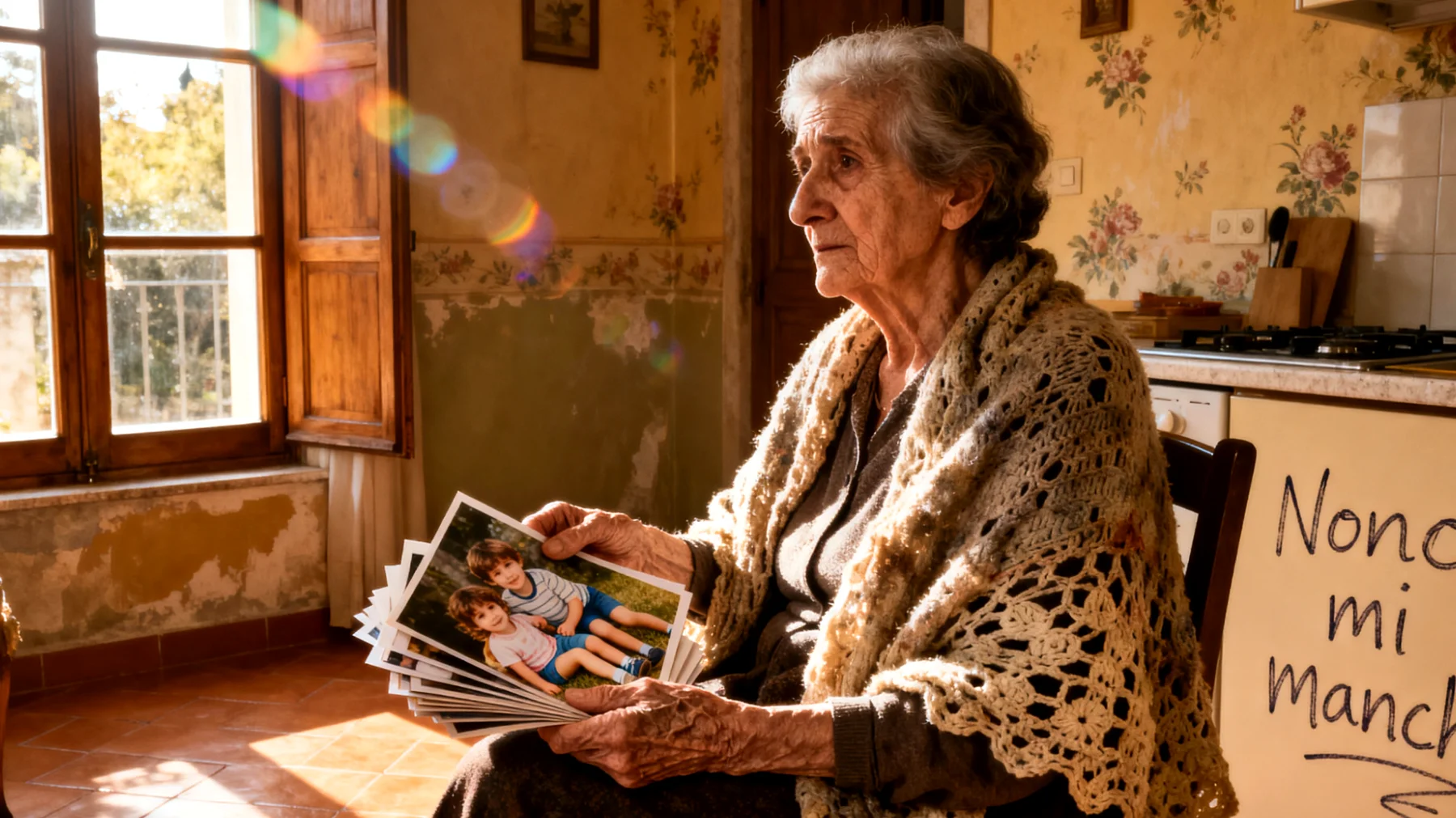 Nonna che teme di perdere il legame affettivo con i nipoti bambini a causa della distanza fisica, dei ritmi frenetici dei genitori o del timore di essere considerata invadente"