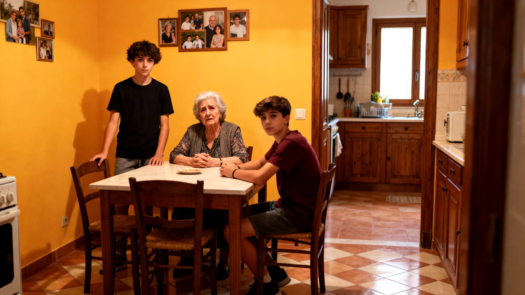 Nonna preoccupata per il futuro lavorativo e le scelte di vita dei nipoti adolescenti in un mondo sempre più incerto"