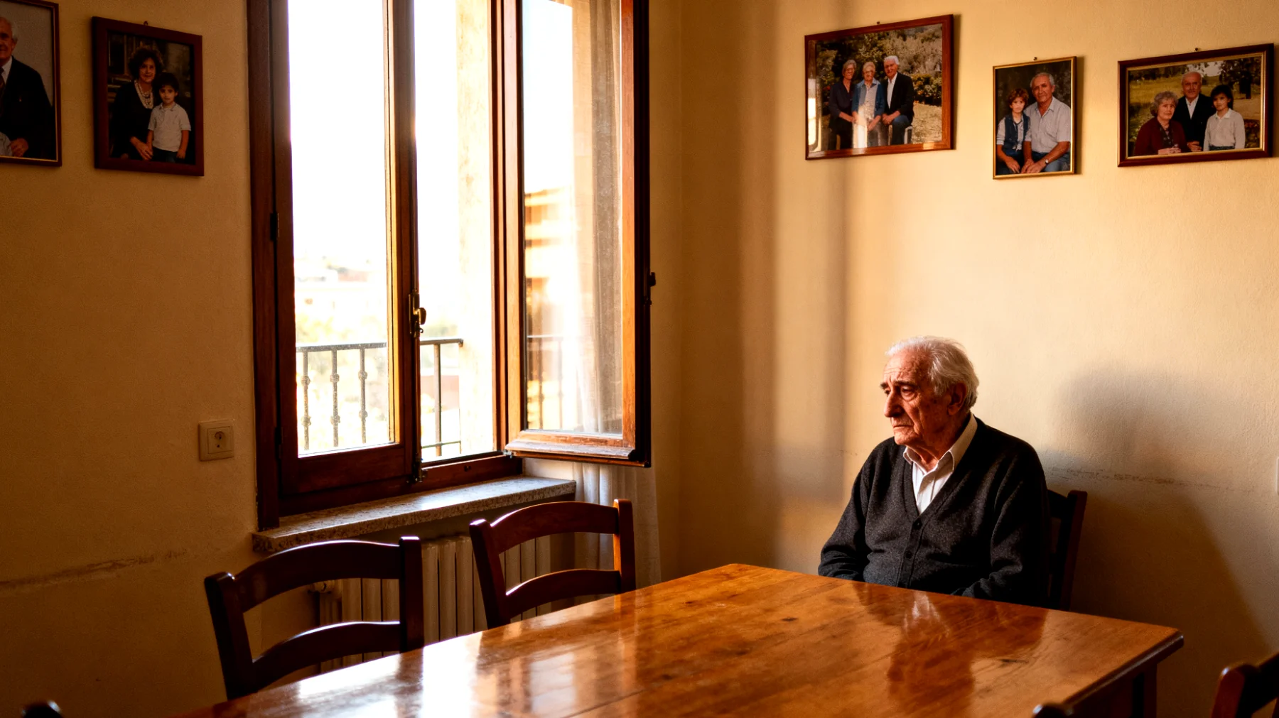 Nonno preoccupato di perdere il legame affettivo con i nipoti giovani adulti che si sono allontanati emotivamente, sono presi dalla loro vita autonoma e hanno sempre meno tempo da dedicare alla relazione, creando nel nonno un senso di esclusione e timore che il rapporto si dissolva definitivamente"