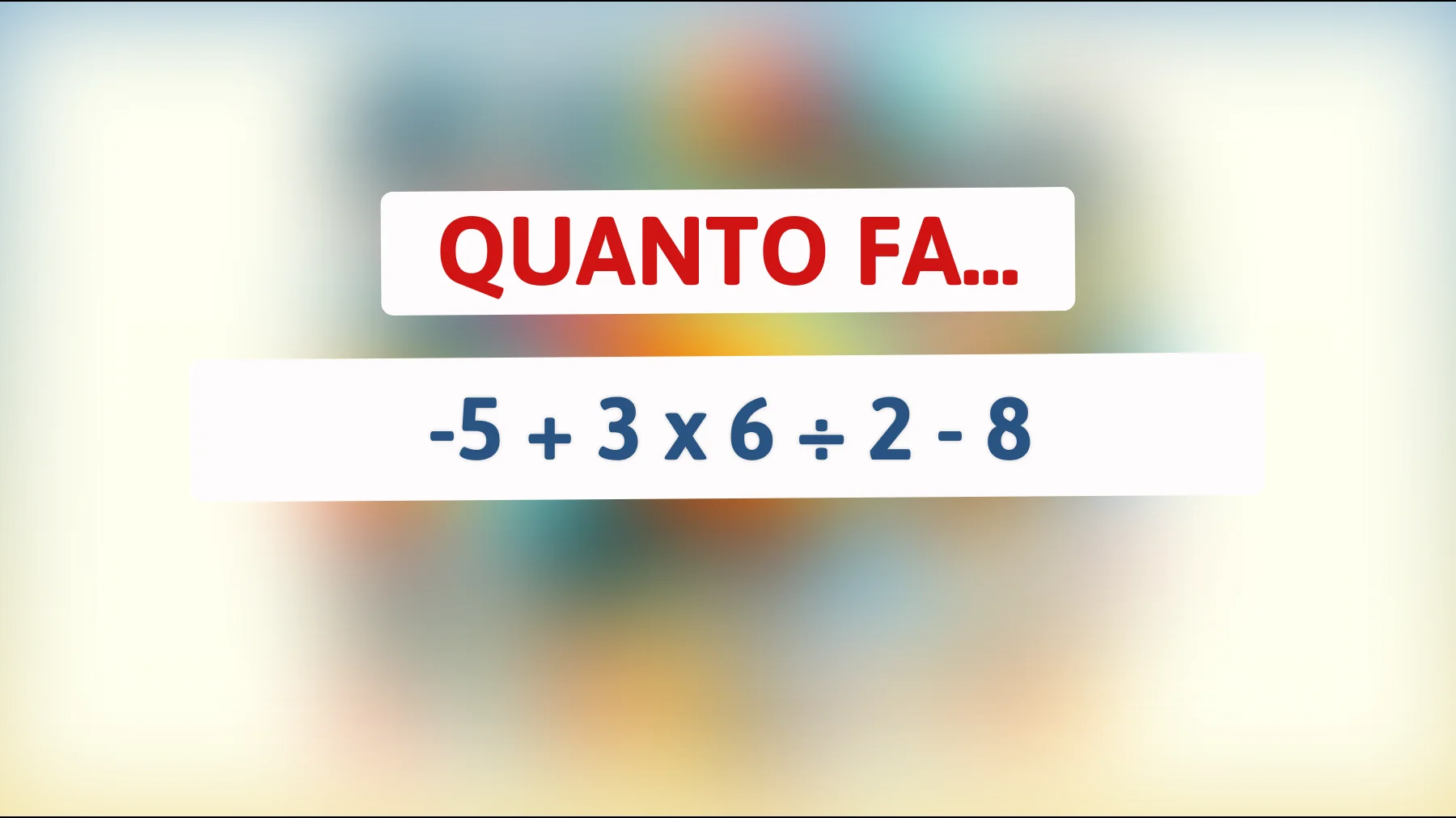 "Solo il 1% riesce a risolvere questo enigma matematico: sei tra loro?""
